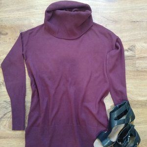Loft Burgundy Cowl Neck Sweater NWOT Small